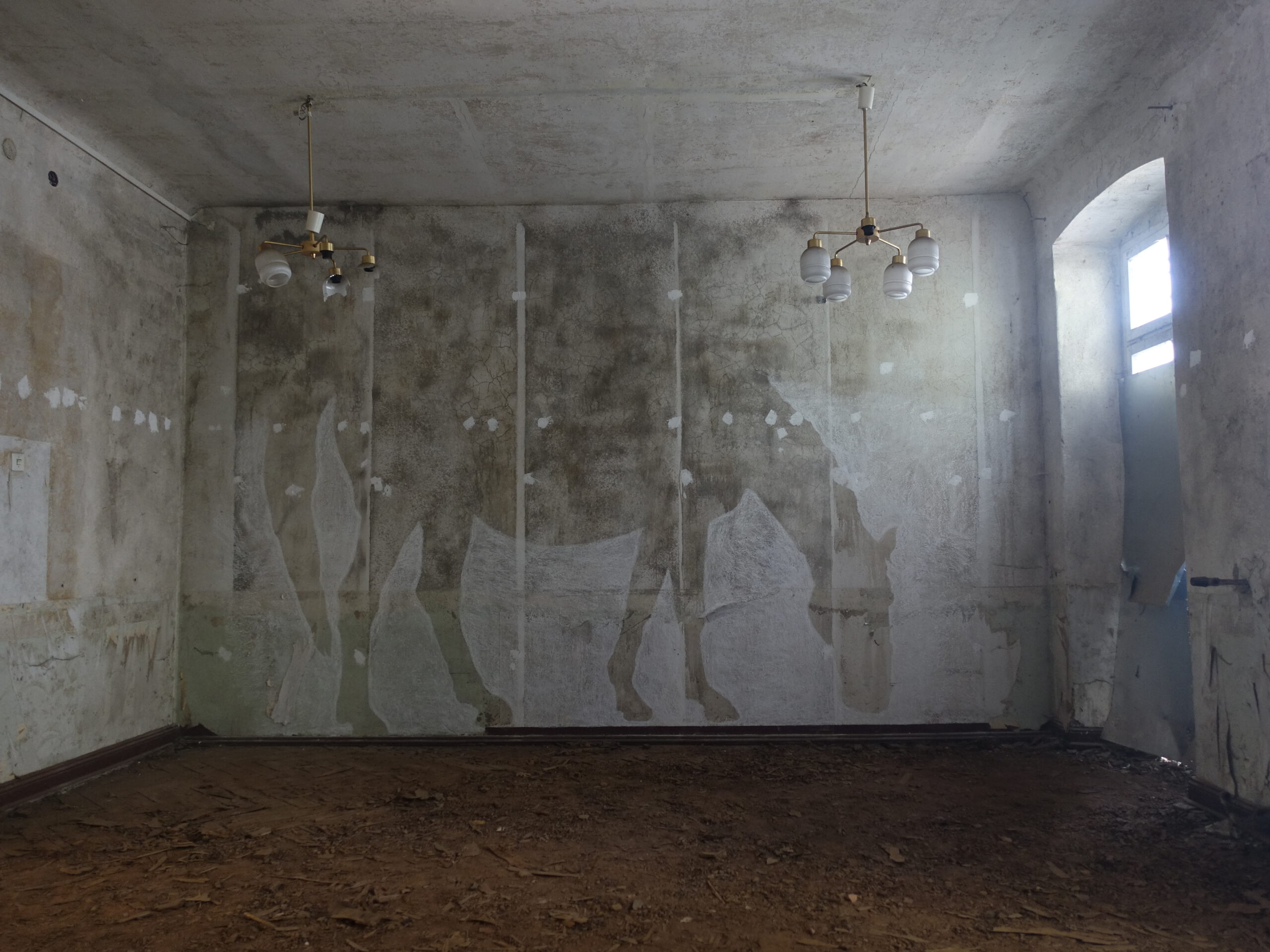Katrin Schmidbauer | Marstall - Kreide auf Wand, 2023