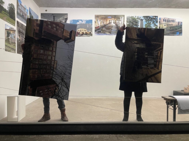 Abbau der Ausstellung