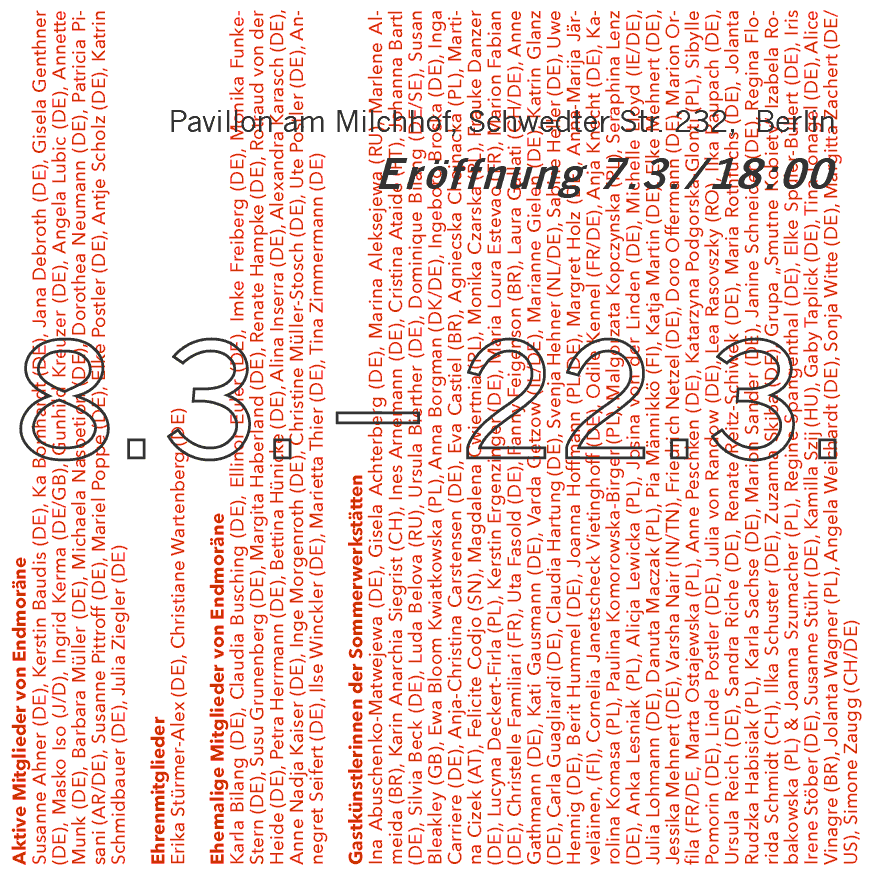 Einladung Endmoräne über Endmoräne Rückseite